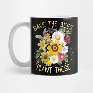 Save The Bees Plant These Honey Flowers Environmental Mug